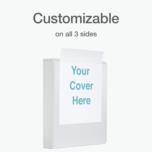 Oxford 1.5-Inch White Round Ring Binder, 350 Sheet Capacity, View Cover, XtraLife Hinge