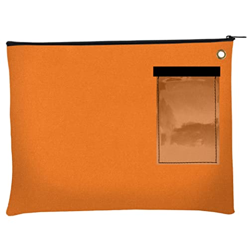 BankSupplies Canvas Interoffice Mailer 14 oz x 11 Inch Orange Large