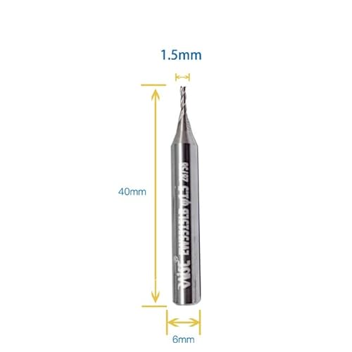 55 Series 1.5mm(2 Pieces), fit for Automatic machine CONDOR & Triton & Alpha Pro & Beta & Miracle A78A9 & SEC-E9,End Milling Cutter