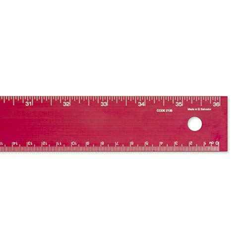 Alumicolor 36-inch Standard Aluminum T-Square for Art Framing & Drafting, Red