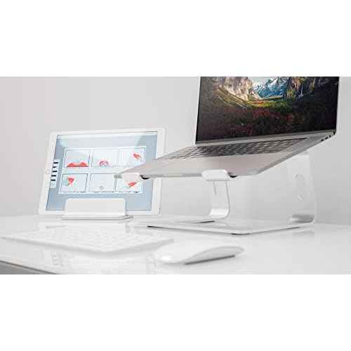 Elevate - Stand for MacBook or PC Laptop. Take It Apart and Take It Anywhere with You. Aluminum Built Keeps Laptop Cool with Plenty of Open Space for Air Flow