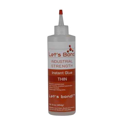 Let's Bond Professional Grade Instant Glue, Thin Premium Cyanoacrylate, 5 CPS (16 oz)