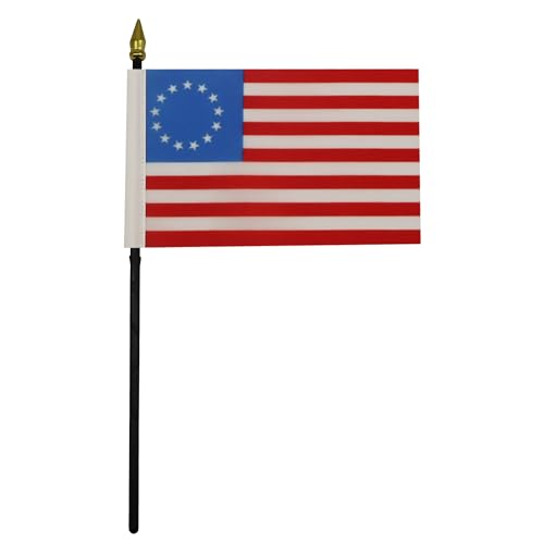 AZ FLAG Betsy Ross US Table Flag 4x6 in 100D Polyester with Plastic Base - Variance