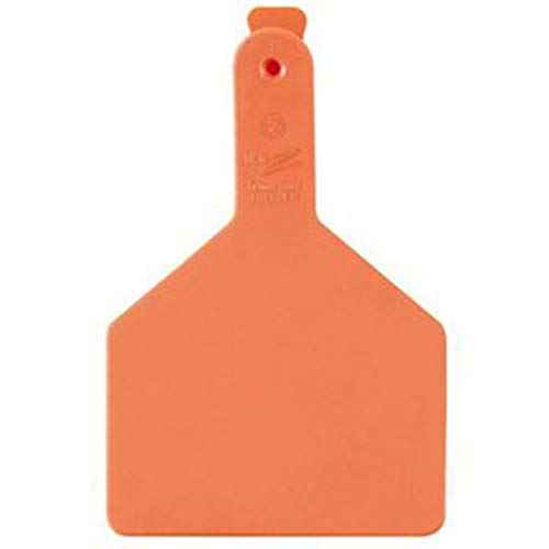 Z Tags 25 Count 1-Piece Blank Tags for Cows, Orange