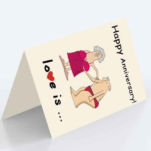 Funny Anniversary Card Gifts for Couple Husband Wife, Happy Wedding Anniversary Decoration for Men Women