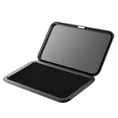 Large Rectangle Fingerprint Ink Pad Ultra-Black Quick-Dry for Notary & Law Enforcement – Single