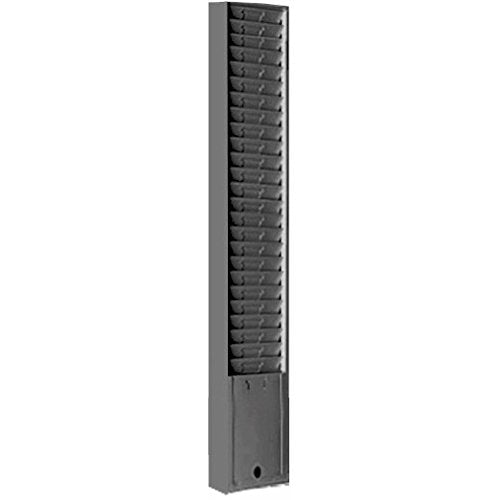 Metal Time Card Holder Rack, Endure Model 167, 25 Pockets- Gray