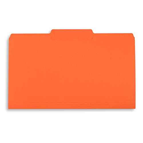 Blue Summit Supplies Orange File Folders, 1/3 Cut Tab, Legal Size, Great for Organizing and Easy File Storage, 100 Per Box