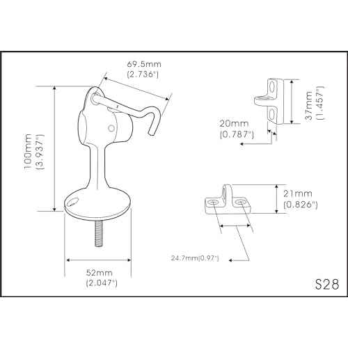 QCAA Door Stop, Solid Brass, Height 3-15/16", US10B ORB Oil-Rubbed Bronze, 1 Pack, Made in Taiwan