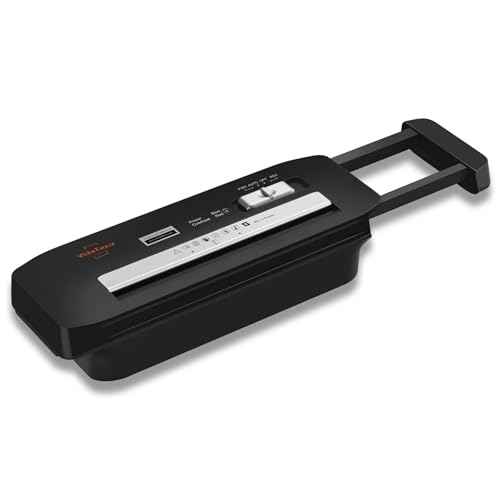 Paper Shredder Without Basket 6-Sheet Strip Cut Shredder for Home Use,Small Document Shredding Machine for Office,Shred Staple/Card,Mini Portable with Extendable Arm,Jam Proof