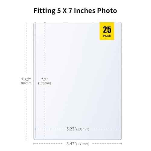 5x7 Toploader - Clear Rigid Photo Protectors for Your Precious Memories - Durable Hard Plastic Sleeves, 25 Pack
