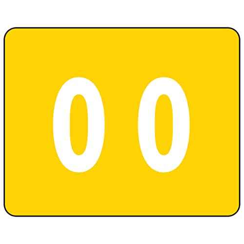 Smead Color-Coded Numeric 0, Label Sheet, Yellow, 500 per Roll (67340)