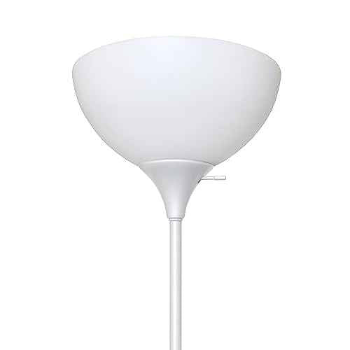 Simple Designs LF2000-WHT Mother-Daughter Floor Lamp with Reading Light, White