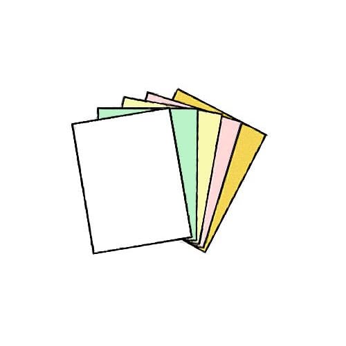 100 Sets of 5 Part NCR Carbonless Paper, Letter Size 01942 (8-1/2" x 11") 500 Sheets, Reverse Collated
