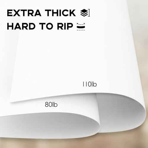 Heavy Weight 110lb Cover Cardstock White Certificate paper, Goefun 24 Pack White Card Stock 8.5x11 for Cards Making, Office Printing, Paper Crafting