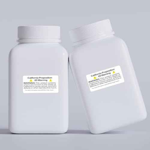 California Prop 65 Warning Labels, 1¡¿2 Inch P65 Health Consumer Alert Sign Chemical Safety Self Adhesive Stickers - 500 Labels Per Roll (10 Rolls)