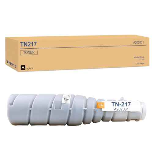 TN217 Black Toner Cartridge Replacement for Konica TN-217 A202031 Toner for Minolta Bizhub 223 283 Printer (1-Pack)