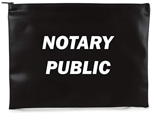 Hubco Notary Bag with Centered Text (10x13 inches, Black)