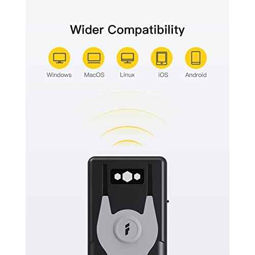 Inateck Bluetooth Scanner 1D Barcode Scanner 2.4Ghz USB Adapter, Screen Scanning, Exclusive Shortcuts, BCST-43