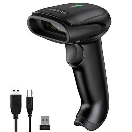 Symcode 2D Wireless Barcode Scanner,Bluetooth6.0 & Wireless2.4G & USB Wired Connection, 1D QR Bar Code Reader Scanner Automatic Fast Precise scanning for Smart Phone, Tablet, PC