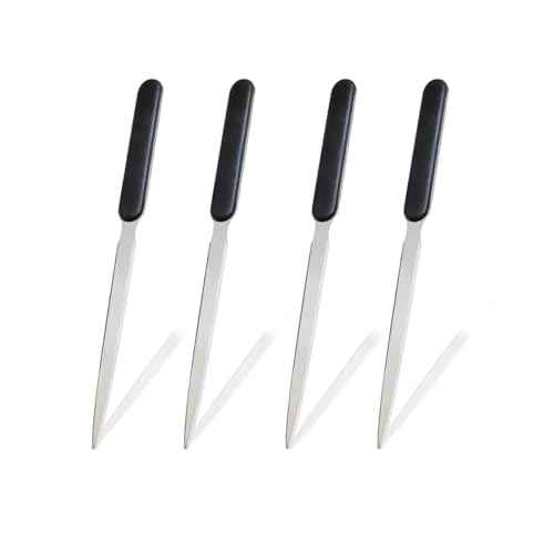 4 Pcs Letter Opener, Stainless Steel Letter Opener Knife, Stainless Steel Hand Envelope Slitter, Stainless Steel Envelope Openers, Lightweight Mail Slitters Letter Knives, Office Letter Opener