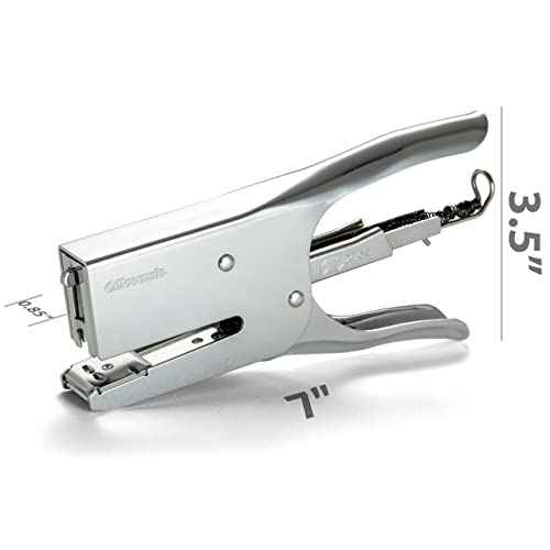 Officemate Classic Plier Stapler Bundle with 10,000 Staples, Metal, Silver (97768)