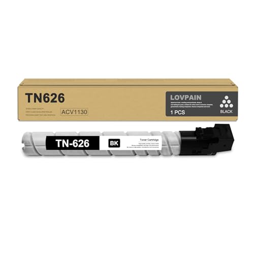 TN-626 TN626 Black Toner Cartridge 1 Pack - TN626K Toner Cartridge (Up to 25,800 Pages) Replacement for Konica Minolta bizhub C450i C550i C650i Printer, ACV1130 Black
