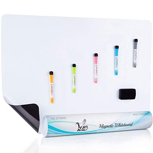 Large Magnetic Whiteboard - 29x21 inch - Dry Erase Board for Fridge