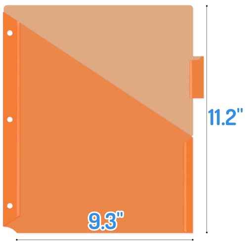 Forvencer 15 Count Dividers with Pockets, 5 Tab Dividers for 3 Ring Binder with Pockets, Subject Divider with Pocket, Premium Quality Notebook Divider with Pocket, Multicolor, 3 Sets