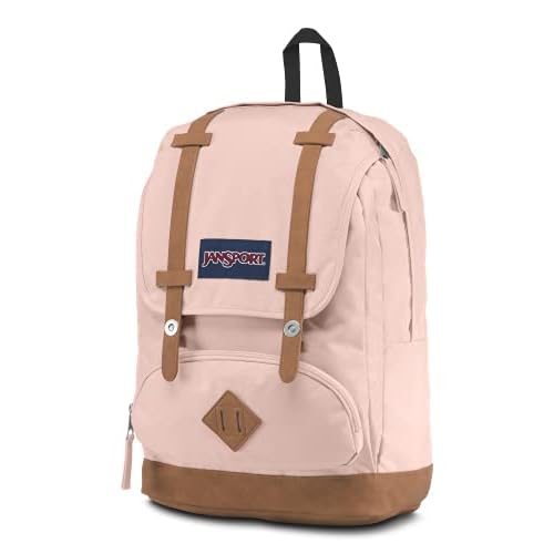 JanSport Cortlandt Laptop Backpack, Misty Rose, 15¡± Laptop Sleeve-Synthetic Leather Shoulder Computer Bag with Large Compartment, Padded Straps-Book Rucksack for Men, Women