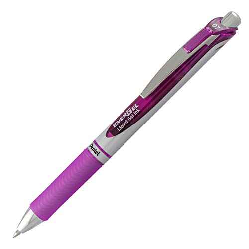 Pentel EnerGel RTX Retractable Liquid Gel Pen Canister, Violet Ink, 36pk (BL77PC36V)