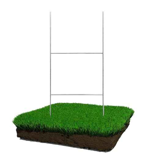 50 Pack H Frame Wire Stakes,7 x 16.5 inch Heavy Duty Metal,9ga Metal Yard Sign Step-Stakes for 4mm or 5mm Corrugated Yard and Lawn Sign.