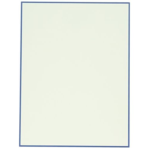 Crane & Co. Regent Blue Bordered Ecruwhite Letter Sheets (CH3316)