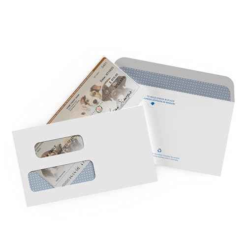 250 VersaCheck NRP Personal Double Window Security Wallet Check Envelopes - Compatible with personal checks made from VersaCheck, QuickBooks, Quicken, and others.