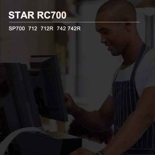 24-Pack Compatible SP700 Printer Ribbon B/R Replacement for Star RC-700BR SP-700BR SP-712 SP-742 Ink Ribbon, Black and Red