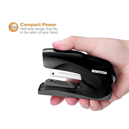Bostitch Heavy Duty Stapler 40 Sheet Capacity No-Jam Half Strip Black Pack of 1