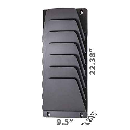 Officemate Wall File Holder, Letter/Legal, 7 Pockets, Black (21505)