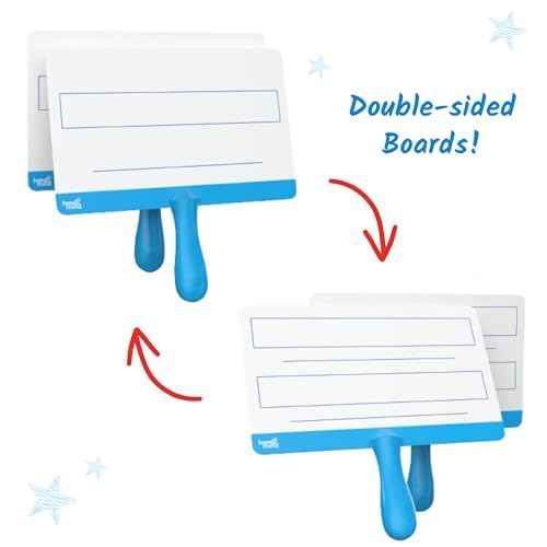 hand2mind Magnetic Percent Bar Answer Boards, Fraction Bars, Magnetic Math Manipulatives for 4th Grade, Dry Erase Paddles, Teacher Supplies for Math Classroom, Homeschooling Supplies (Set of 4)