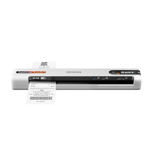 Epson RapidReceipt RR-70W Mobile Document Scanner for Receipts & Invoices