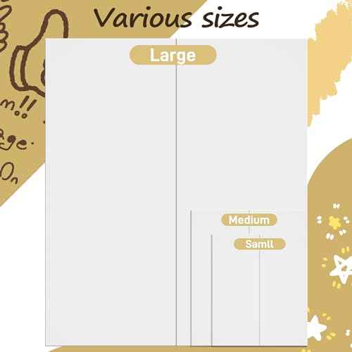 4 Pcs Small Trifold Poster Board, 21.5 x 14 inches Poster Board with Double Sided Tapes and Cardboard, Corrugated Presentation/Display Board for School Project, Science Fair, Business