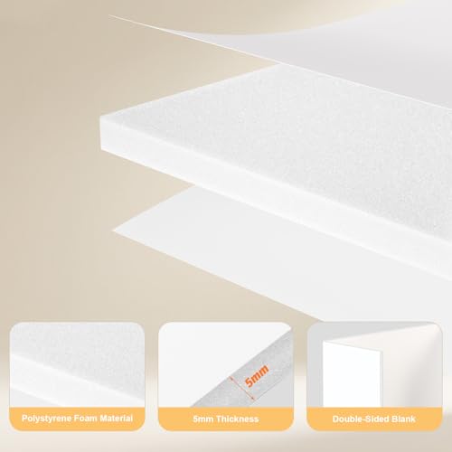 Ndsox 3 Pack 24 x 16 Inch White Trifold Foam Board for School & Business Displays