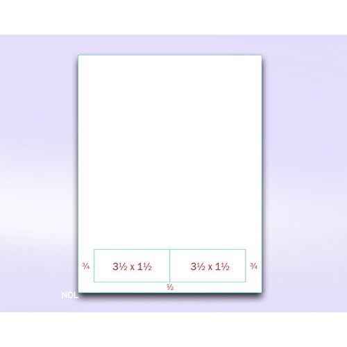 NextDayLabels - 8-1/2" x 11 24# Integrated Label Form with 2 Labels of 3-1/2 x 1-1/2" Each (500)