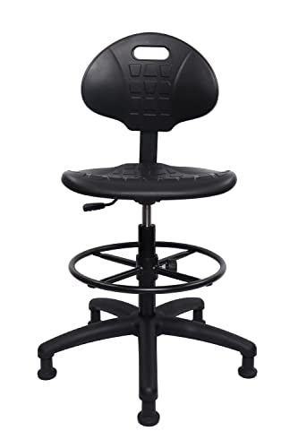 Glide Deluxe Drafting Lab Stool Chair 18'' Footring Adjustable Height 450 lb