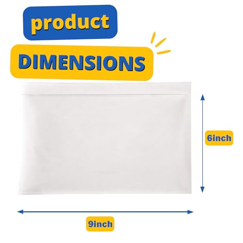 Kolibrox 6x9 Inch Clear Self-Adhesive Shipping Label Sleeves Pack of 100