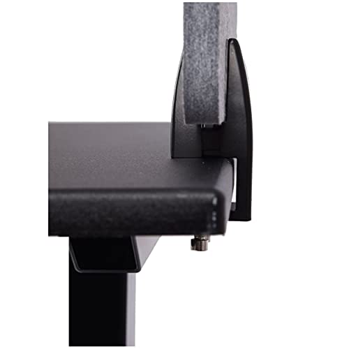 Stand Up Desk Store ReFocus Raw Clamp-On Acoustic Desk Divider Mounted Privacy Panel to Reduce Noise and Visual Distractions (Anthracite Gray, 23.6" x 16")