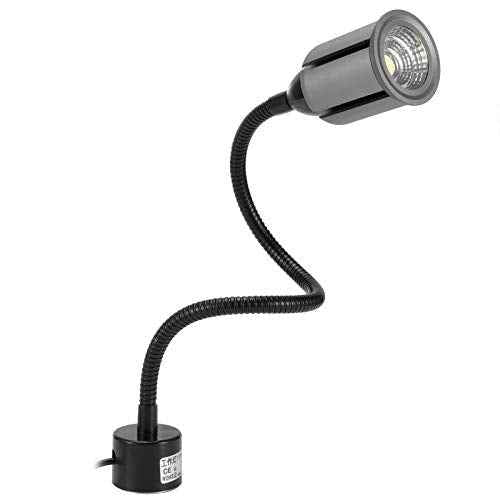 Hyuduo 12W LED Desk Lamp with Magnetic Base, Long Flexible Arm Task Light for Sewing Machine, Workbench, Metal Lathe, and Drill Press