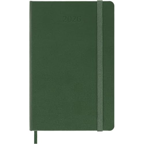 Moleskine Classic 12 Month 2026 Weekly Planner, Hard Cover, Pocket (3.5" x 5.5"), Myrtle Green, 144 pages
