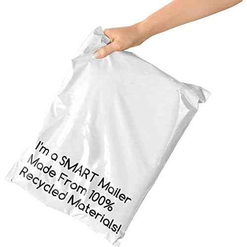 200 Count, 10x13 inch 100% Recycled Poly Mailers Eco Friendly Packaging Envelopes Supplies Mailing Bags 2.5 Mil Thick - SMART Mailer