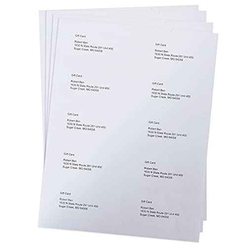 9527 Product 10 UP Sticker Labels,2x4 inches FBA Shipping Address Labels for Laser/Ink Jet Printer,Total 5000 Labels