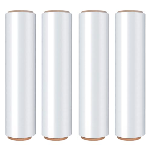 Elxrict 18in Clear Heavy Duty Stretch Wrap Roll 1500ft - 4 Pack